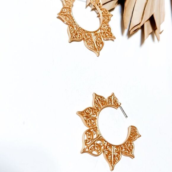 Goddess hoop earrings #100  - Picture 2 of 5